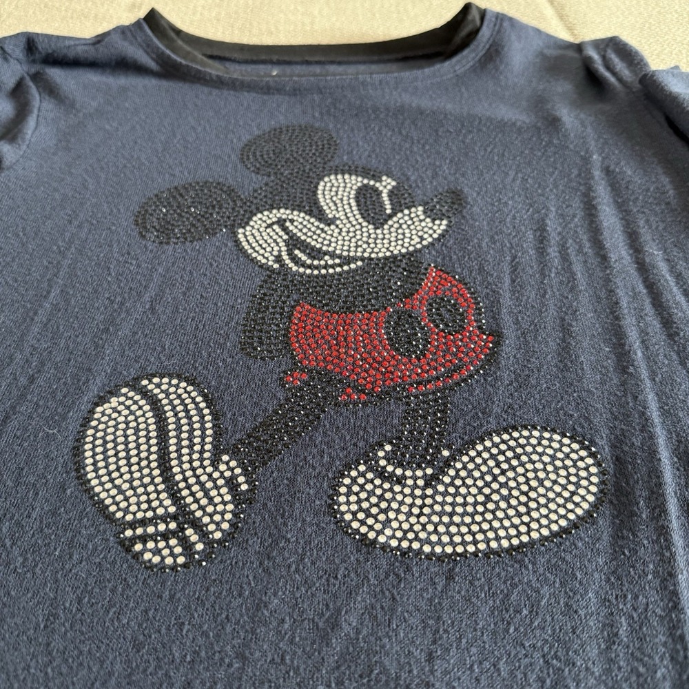 Mickey Mouse Rhinestone Sweater Womens Med Disney Parks Brand - Picture 7 of 12
